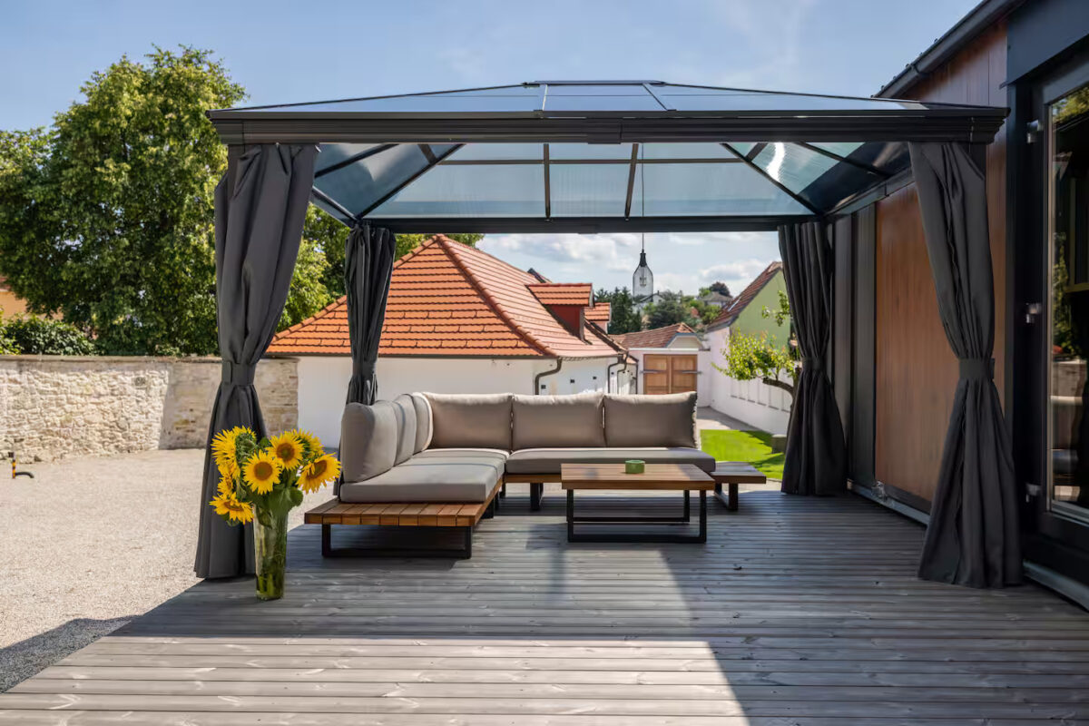 Mobilheim Außenbereich